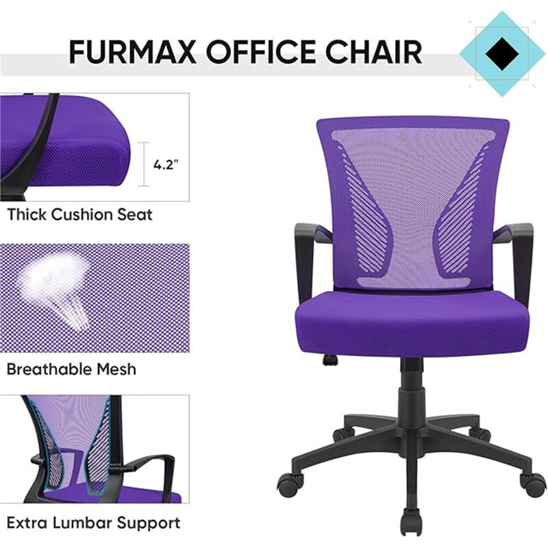 Fauteuil de bureau Furmax, Violet