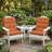 2 Piece 4" Thick High Back Chair Cushion Indoor and Outdoor Seat / Back Cushions with Straps-1302235198