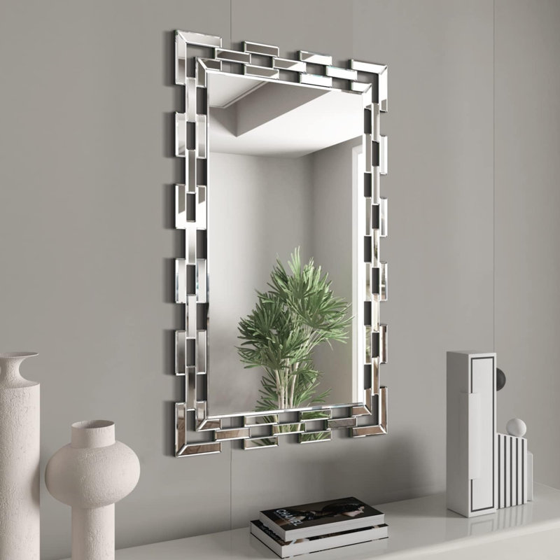 Wall Mirror Decorative - 28 * 39 Inches Large Rectangular Decorative Mirror For Living Room, Modern Accent Glass Wall Mirror For Bedroom, Office, Foyer