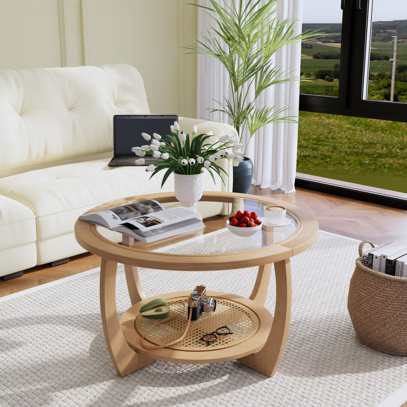 Boria Round Rattan Coffee Table