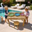 Table sensorielle en bois avec 2 chaises pour tout-petits 1 à 3, ensemble de chaises pour enfants avec planches à jouer pour jouer au sable et à l'eau