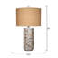 Lucille Mother of Pearl Table Lamp with Raffia Shade