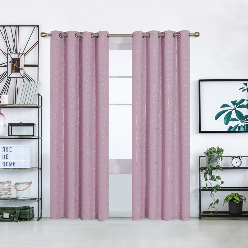 Malone Room Darkening Thermal Curtain, Width 132 x Drop 138cm, Coral Pink