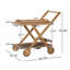 Chariot-bar en bois mobile - 35,70 po de profondeur, naturel, extra espace couleur naturelle, 24,07 de large, rangement