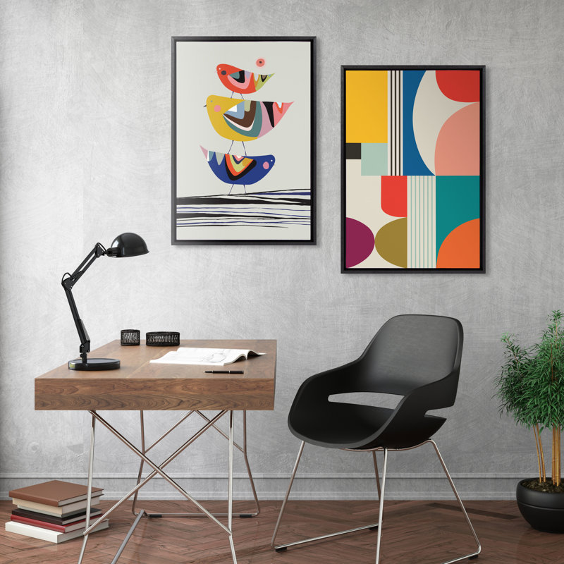 «The Family Tree» par Rachel Lee 3 Birdies Studio, reproduction d'art sur toile encadrée, H 33 po x l 23 po, Noir