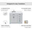 Meuble-lavabo simple en bois massif 42 po Tidworth avec plateau en quartz Carrara de 1,5 po-626085667-668100339-668100341