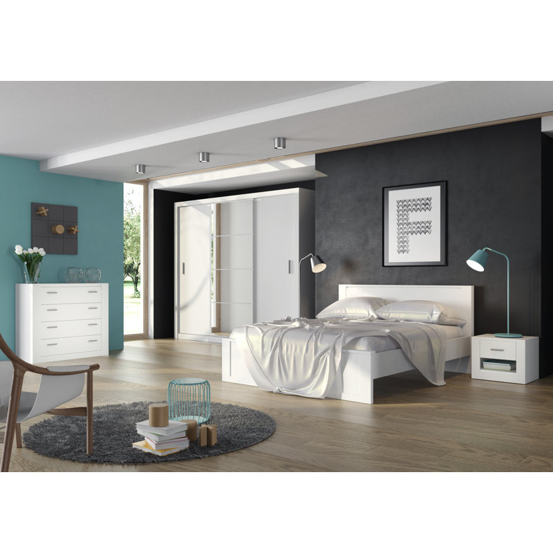 2 Door Sliding Wardrobe, White