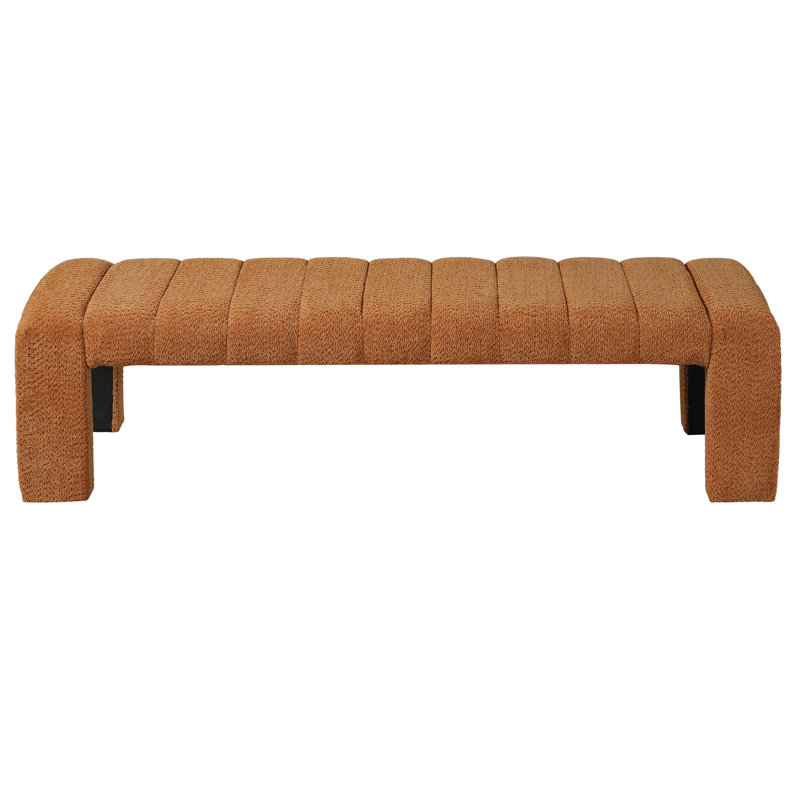 Banc rembourré 63 pouces Minimalist, Orange