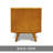 Solid Wood 2-Drawer Nightstand with Carved Front – Mid-Century Modern Bedside Table-337488037