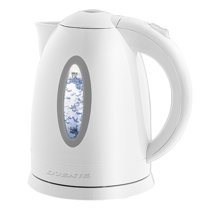 MegaChef 1.8L White Half Circle Electric Tea Kettle With Thermostat