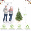 Arbre de Noël artificiel pré-éclairé 7 pi, 400 lumières DEL blanc chaud, 941 pointes PE + PVC, aspect superposé réaliste, base en bois unique-1748837948