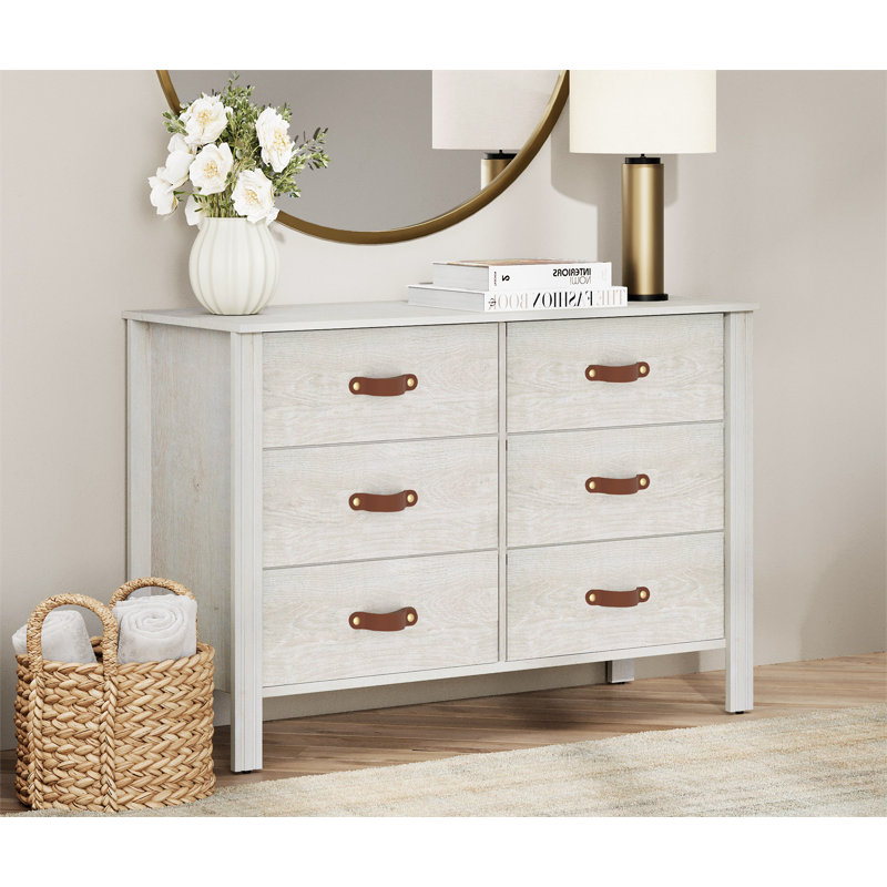 Kedrian 38.1'' W 6 - Drawer Dresser, White