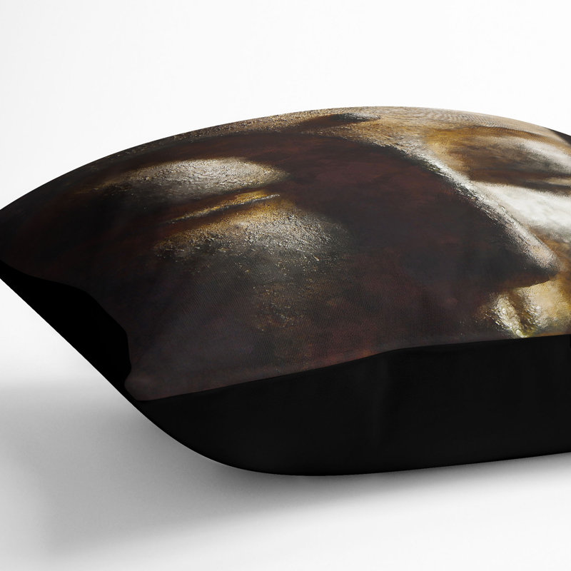 Square Throw Cushion, 55cm H x 55cm W x 20cm D, Black