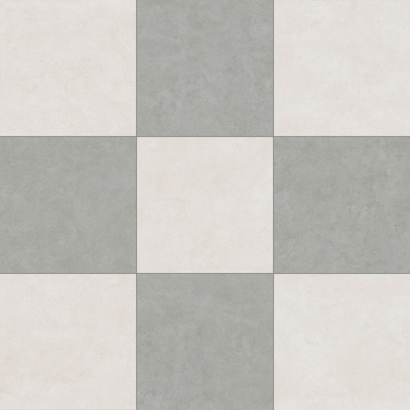 Lithos 12X12 Checkerboard Marfil And Sage, Marfil/Sage