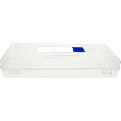 Plastic Pencil Case, Ruler Length Large Utility Storage Box, Clear Color, Multi Purpose Organizer, 1-Pack -  Rebrilliant, 13B4D8C2CBCD41BE98C024BA09879CA2