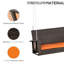 Balancelle pour 2 personnes, banc suspendu orange avec coussins, 550 lb Capacité de charge des coussins pour le jardin