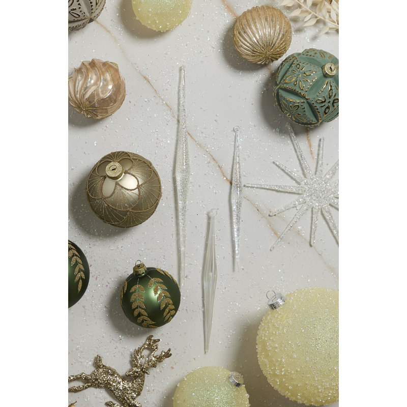 Sparkle Icicle Ornament 0.5"x 7.5"