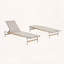 Ensemble de 2 chaises longues d'extérieur en aluminium avec siège en filet respirant Hargrove
