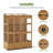 57.9" W x 28.5" D Wooden Greenhouse with Openable Roof and Lockable Door-92434878