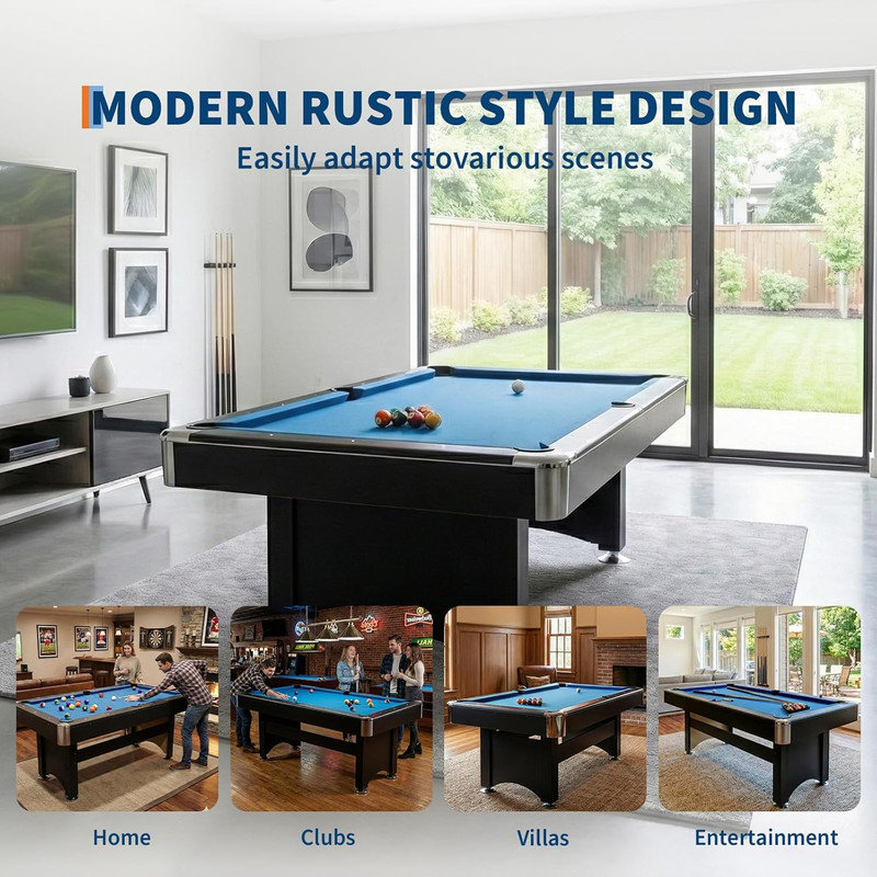 Table de billard et de ping-pong 6 pieds - Table multi-jeux 2-en-1 avec accessoires, structure durable pour les loisirs en famille et les salles de jeux