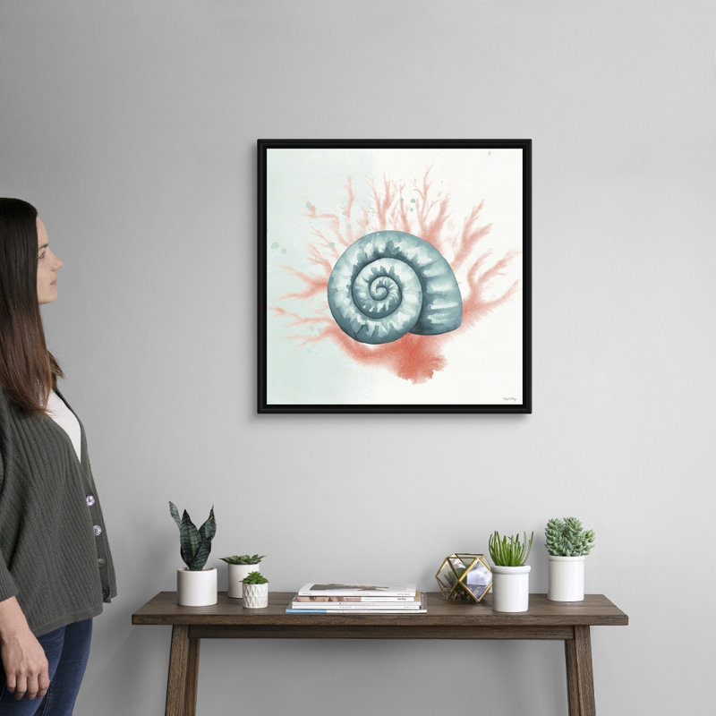 Splash I, art mural sur toile, Cadre noir, H 26 po x l 26 po x P 2 po