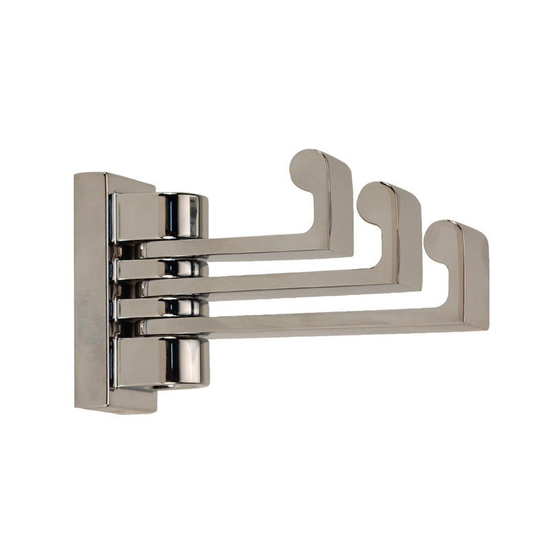 Luna Triple Robe Hook, Polished Chrome