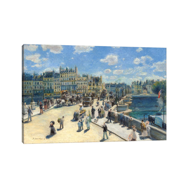 Pont Neuf, Paris by Pierre-Auguste Renoir - Wrapped Canvas Painting, 66.04 cm H x 45.72 cm W