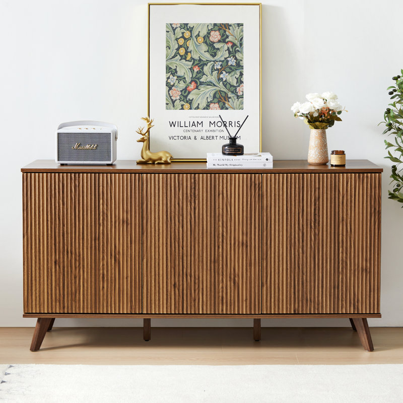Armoire d'appoint 3 portes Lanier, Noir, noir, noir, noir