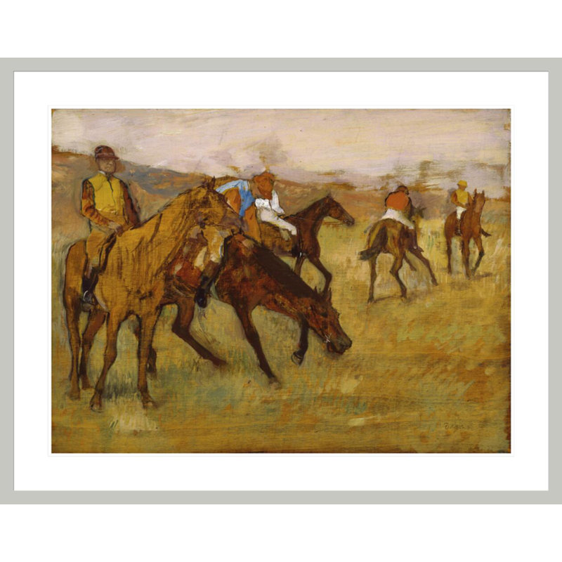 «Avant la course» par Edgar Degas, impression giclée sur cadre, H 32,98 po x l 41,5 po