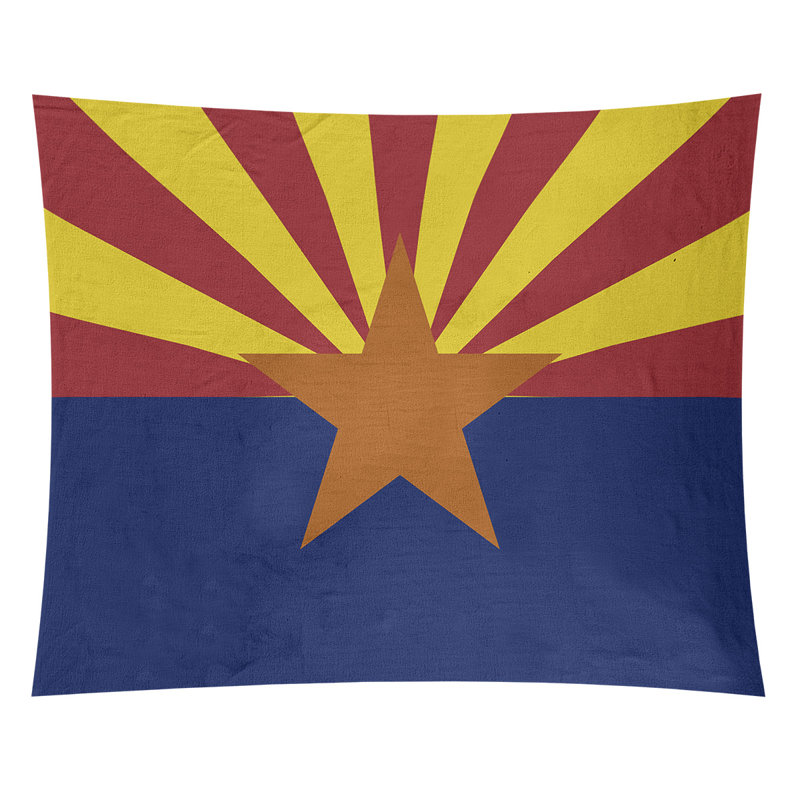 Drapeau arizona par katelyn smith tapisserie Fawcett, H 91 po x l 107,5 po, Intérieur / extérieur