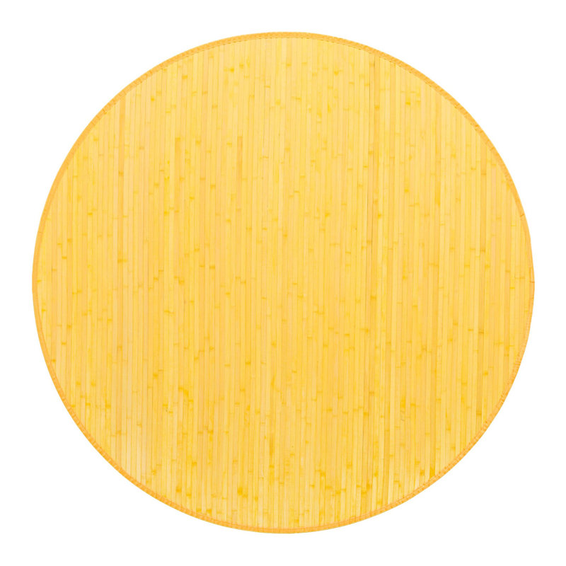 Tapis jaune Mattydale, Rond 5 pi 3 po