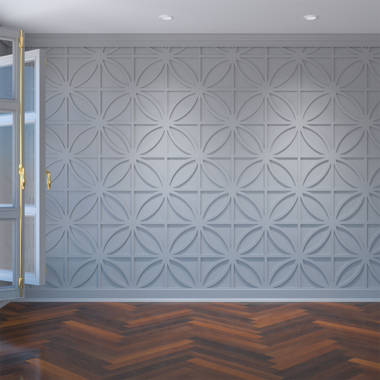 Ekena Millwork WALP24X24BYT 23 3/8W x 23 3/8H x 3/8T Large Baytown Decorative Fretwork Wall Panels in Architectural Grade PVC