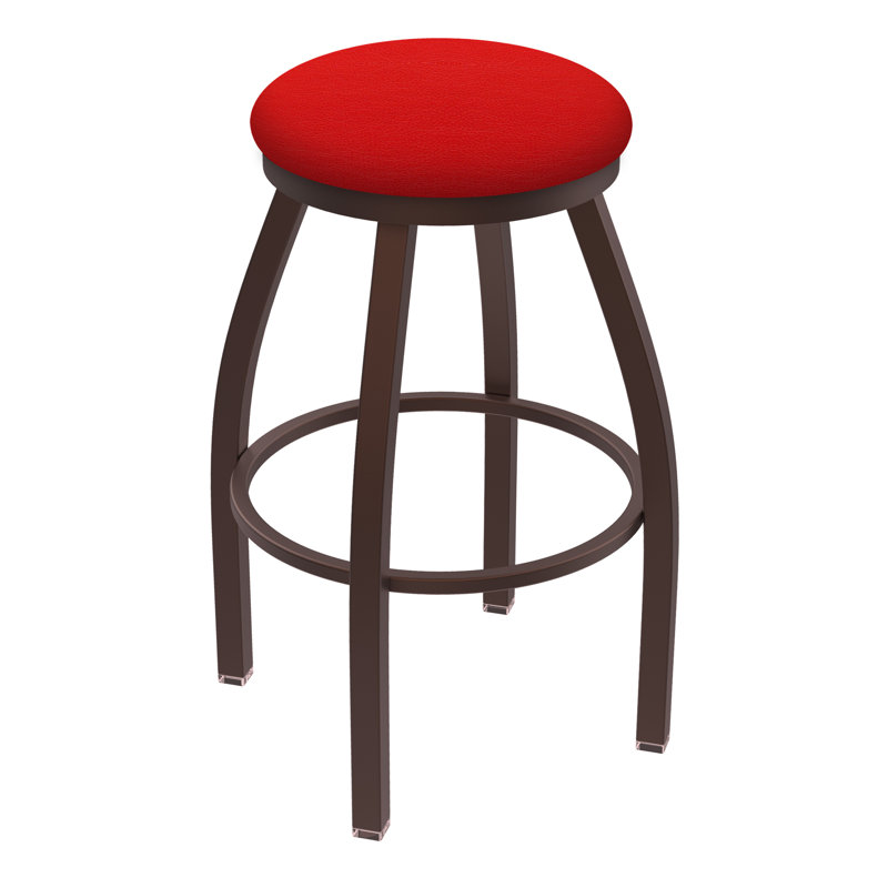 Tabouret pivotant Cragin XL802, Bronze, Vinyle - rouge Canter, Très haut (assise de 36 po de hauteur)