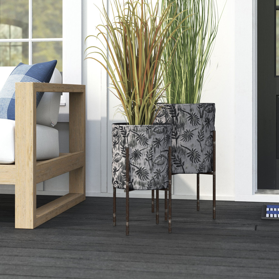 Gennessee Metal Cachepot Beachcrest Home™