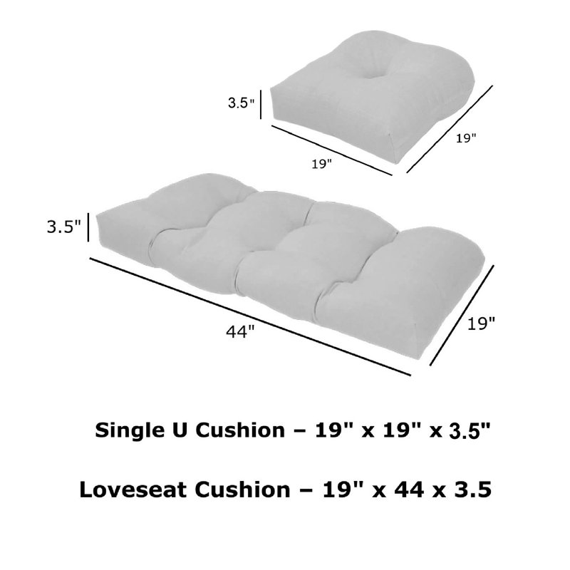 Bay Isle Home Outdoor 3 Piece Cushion Set & Reviews | Wayfair