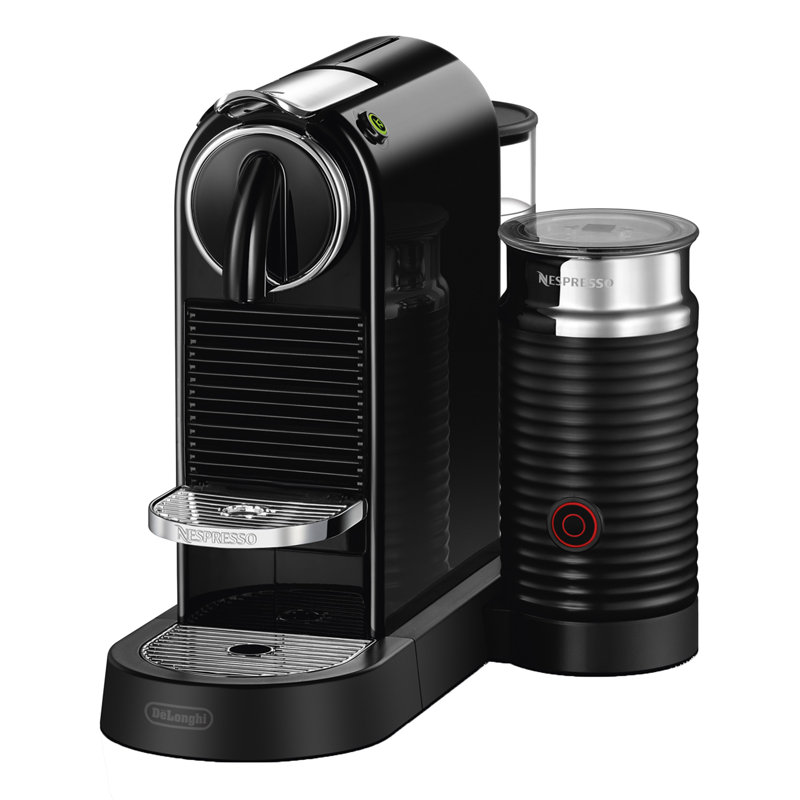 Nespresso CitiZ Original Coffee Pod Machine With Aeroccino Milk Frother by De'Longhi, Black