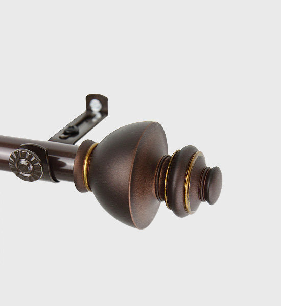 Andreasen Steel Adjustable Bay Window Single Curtain Rod Darby Home Co