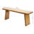 Rustic Solid Elm Wood Dining Bench 47.6" Curved Farmhouse Bench-148353892
