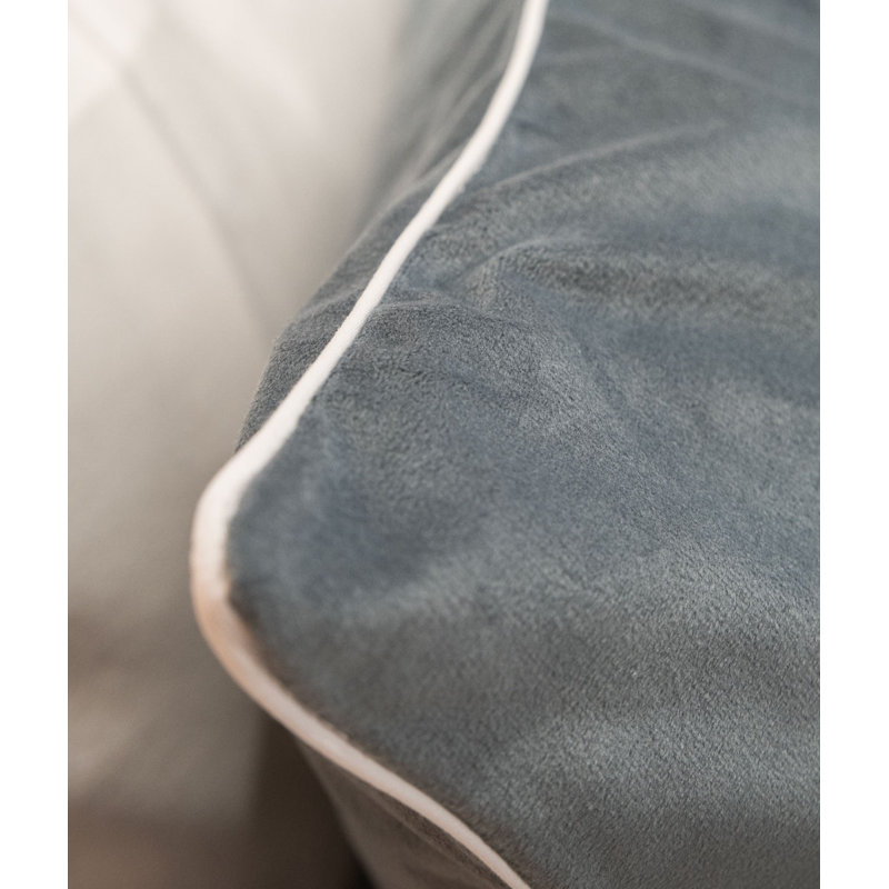 Ensemble de housse de couette double Luxury, bleu foncé, 79 x 87 | 100% coton, contexture de 244 | Comprend 2 taies d'oreiller 12 x 20 et 17 x 17 | Fermeture à boutons, lavable en machine à 86 ° F | Literie douce, durable et élégante