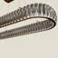 Badrieh Chandelier-Modern Glass Oval LED Chandelier – Adjustable Stainless Steel Gold Ceiling Light-1813890696
