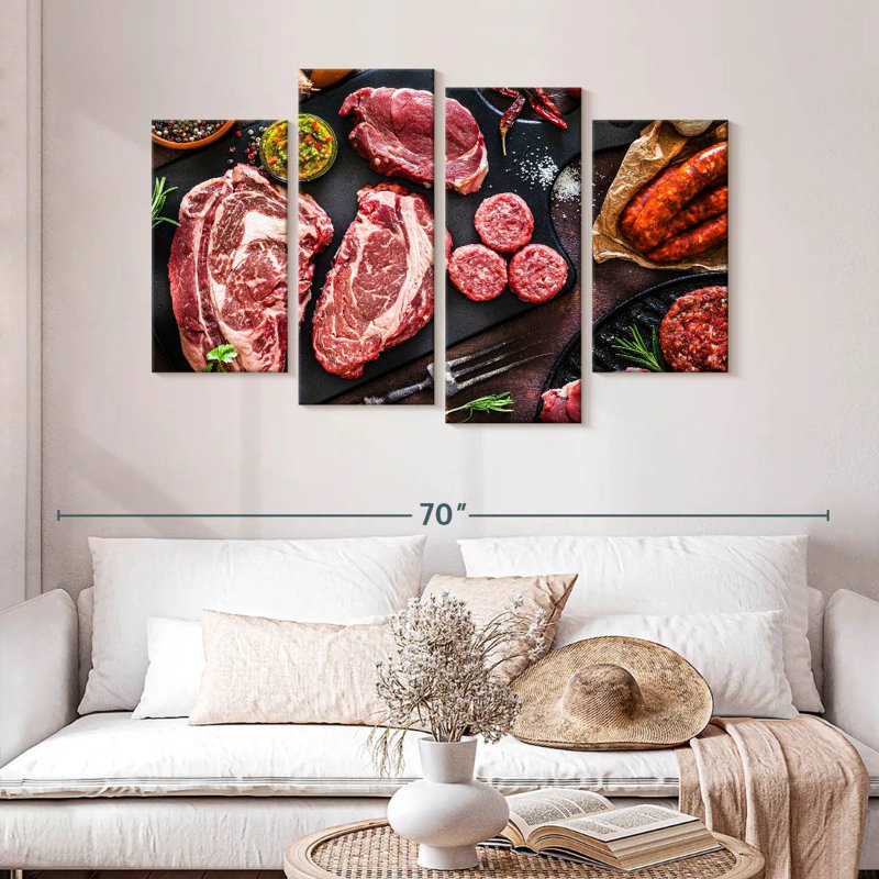 Yarlin Raw Seasoned Meat, 32" H x 52" W