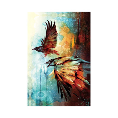 " Crows In Flight " by Barrett Biggers