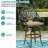  10-piece Outdoor Bar Set, All Weather Cast Aluminum Patio Bar Furniture With 8 Cushioned Swivel Bar Stools, Large 64" Square Patio Bar Height Table With Detachable Lazy Susan, 2" Umbrella Hole
