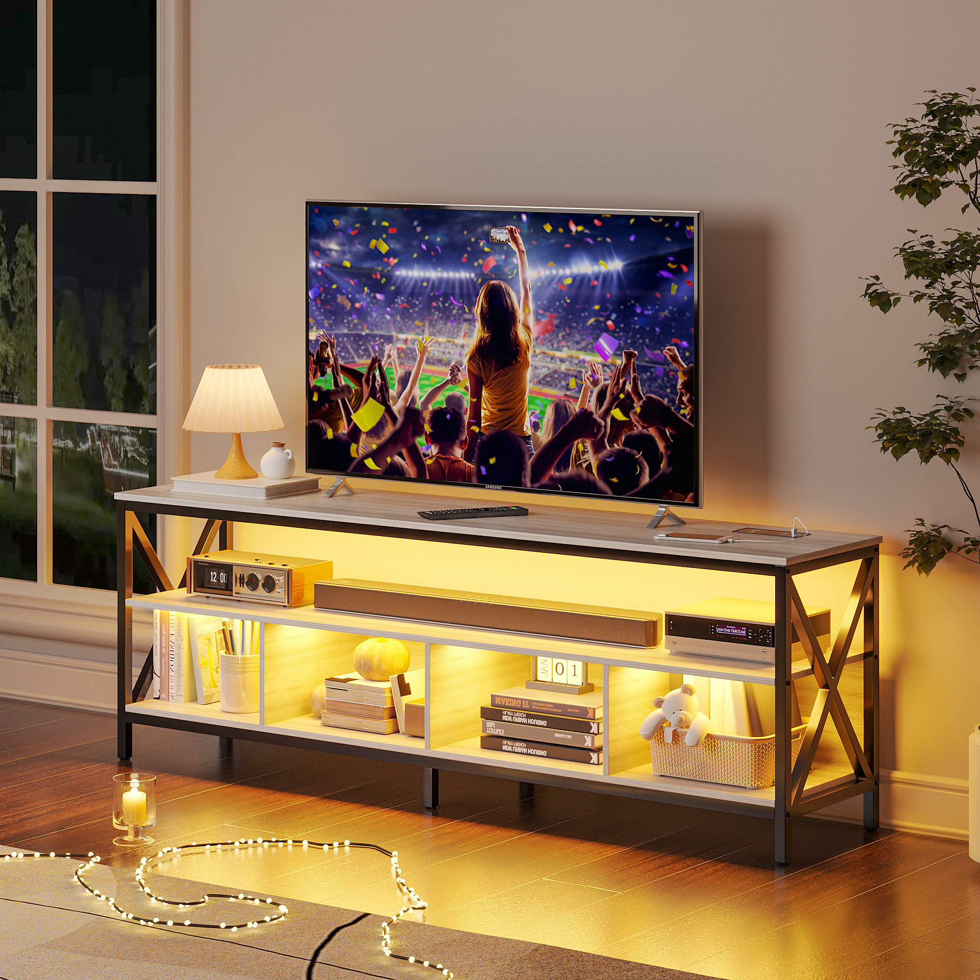 Ivy Bronx Emmitte LED TV Stands for TVs up to 75'' & Reviews Wayfair