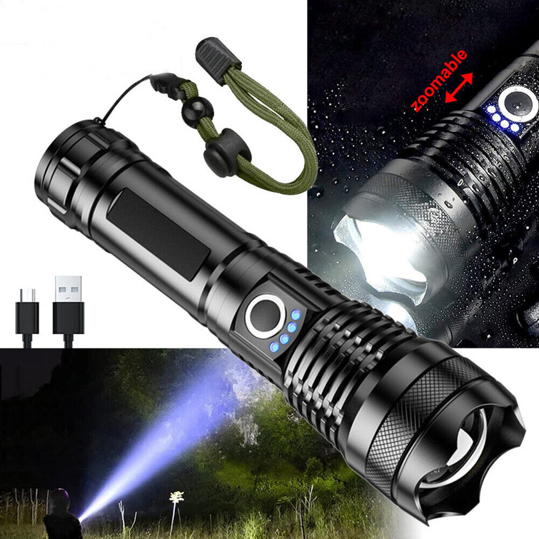 DELXO Rechargeable Flashlights High Lumens 100000 Lumen Flashlight, Up