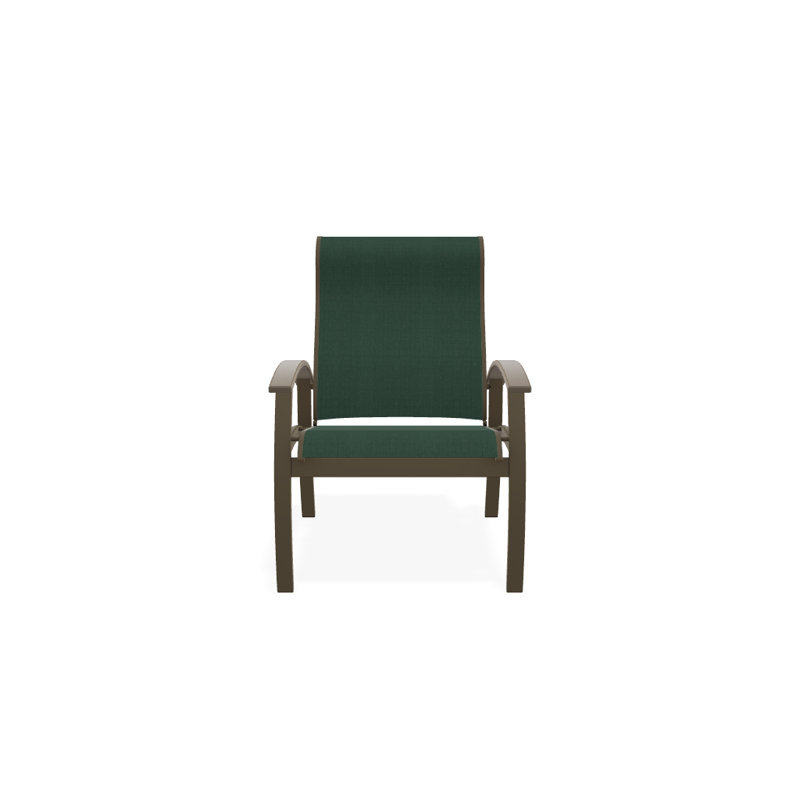 Chaise de patio Askar, Désert, Vert forêt 22D Sunbrella® vert, Bois de plage texturé