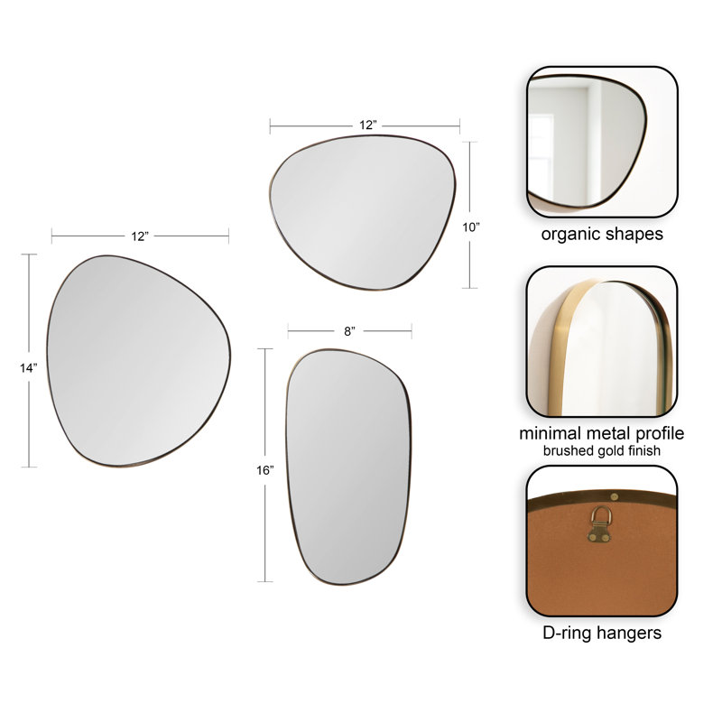 Modern Three-Piece Mirror Set