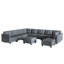 Canapé modulaire avec méridienne avec repose-pieds de 137 po de large Mizuho-109101109