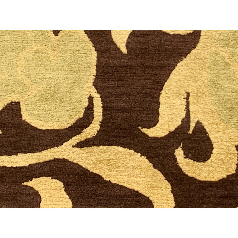 Modern One-of-a-Kind Rectangle 8'1" x 9'8" Hand Knotted Area Rug