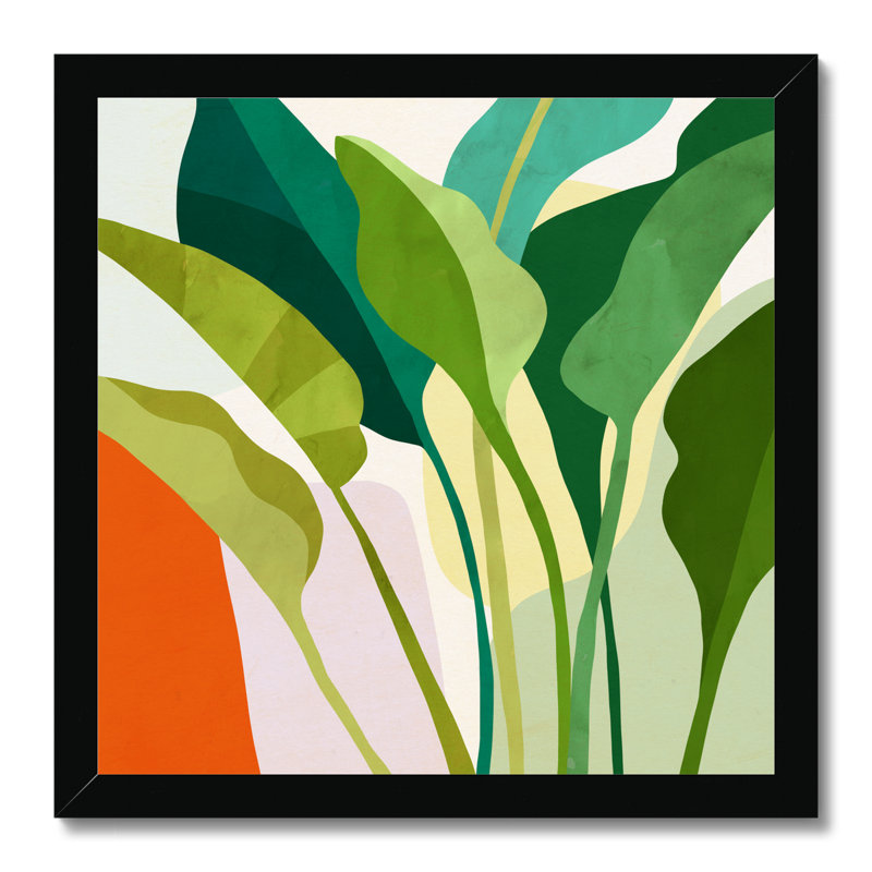 Tropica I by Victoria Borges - Wrapped Canvas Print, 34cm H x 34cm W, Black Framed Paper Print